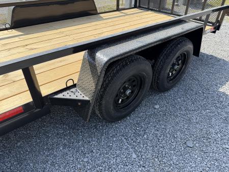 New 2026 Down 2 Earth Utility Trailer 76X16 SPRING ASSIST FOLD FORWARD GATE
