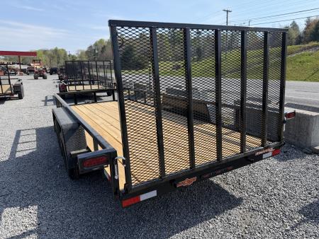 New 2026 Down 2 Earth Utility Trailer 76X16 SPRING ASSIST FOLD FORWARD GATE