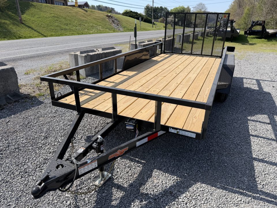 New 2026 Down 2 Earth Utility Trailer 76X16 SPRING ASSIST FOLD FORWARD GATE
