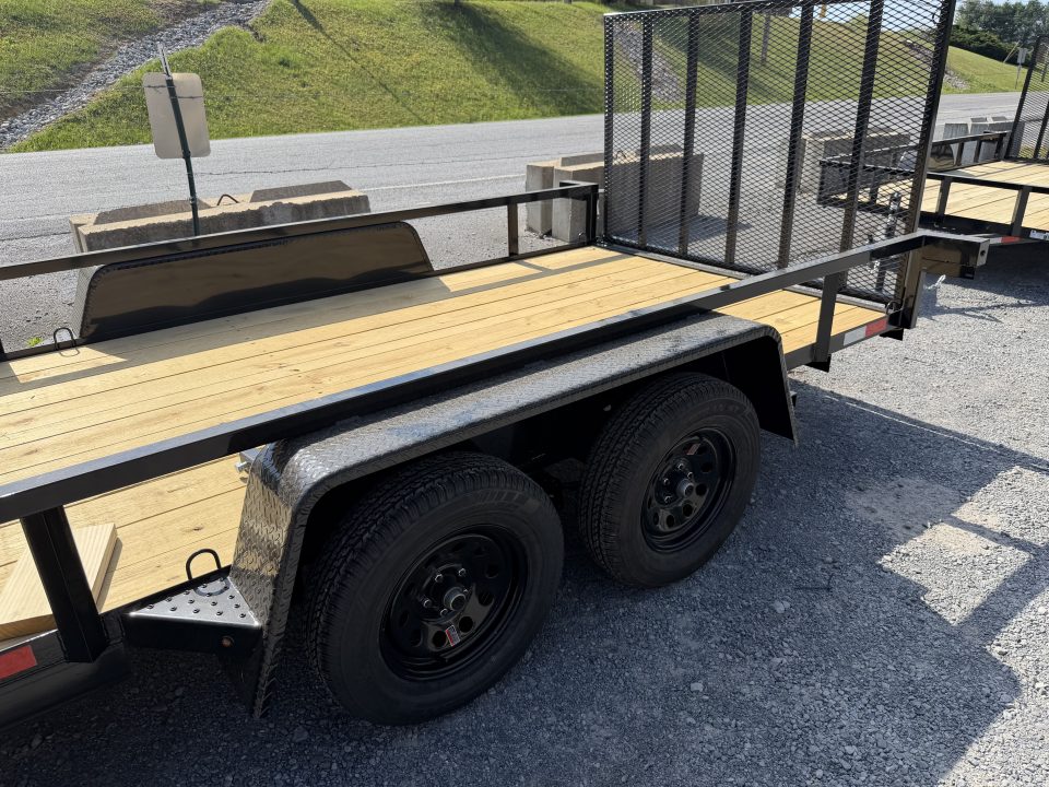 New 2026 Down 2 Earth Utility Trailer 76X16 SPRING ASSIST FOLD FORWARD GATE