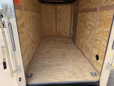 New #055407 2026 FOREST RIVER SA 5 X 10 SINGLE AXLE 3K ENCLOSED W/ REAR RAMP DOOR