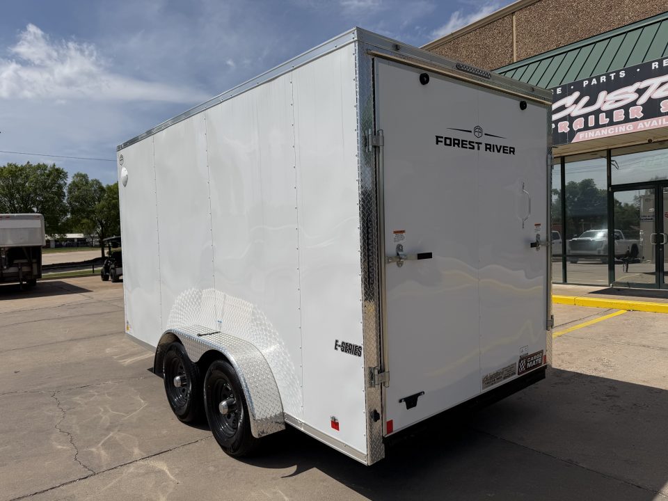New #097209 2026 FOREST RIVER TA3 7 X 14 TANDEM AXLE 10K ENCLOSED W/ REAR RAMP DOOR