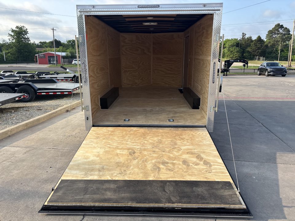 New #056077 2026 FOREST RIVER TA3 8.5 X 16 TANDEM AXLE 10K ENCLOSED W/ REAR RAMP DOOR