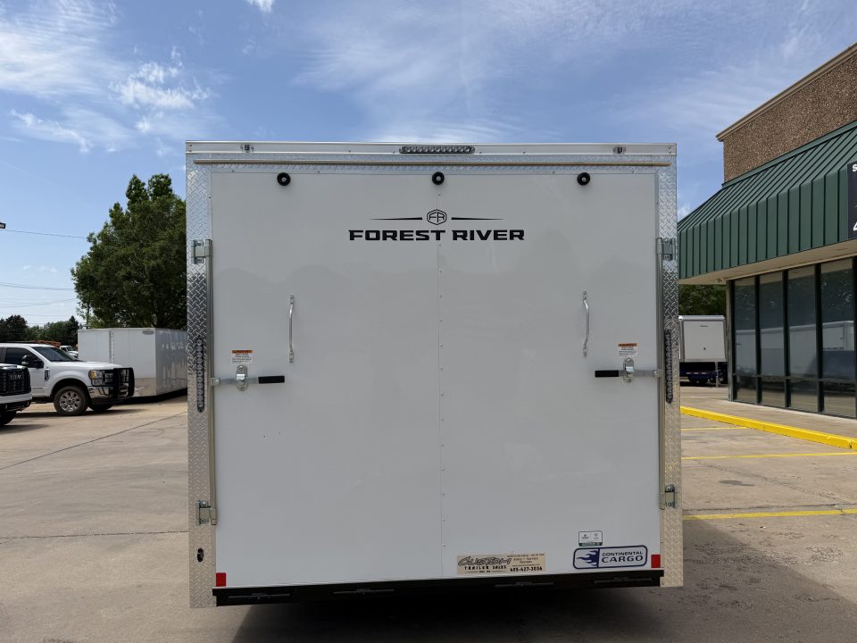 New #056077 2026 FOREST RIVER TA3 8.5 X 16 TANDEM AXLE 10K ENCLOSED W/ REAR RAMP DOOR