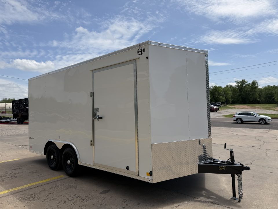 New #056077 2026 FOREST RIVER TA3 8.5 X 16 TANDEM AXLE 10K ENCLOSED W/ REAR RAMP DOOR