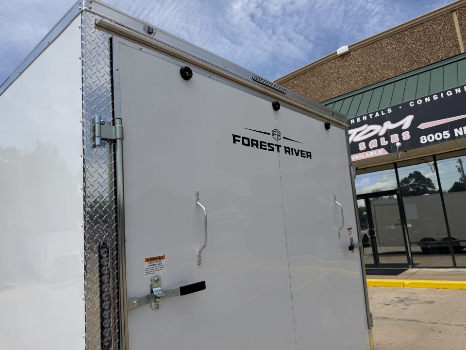 New #056077 2026 FOREST RIVER TA3 8.5 X 16 TANDEM AXLE 10K ENCLOSED W/ REAR RAMP DOOR