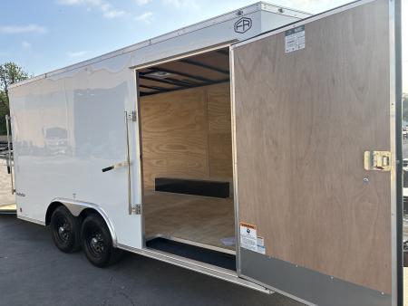 New #056077 2026 FOREST RIVER TA3 8.5 X 16 TANDEM AXLE 10K ENCLOSED W/ REAR RAMP DOOR