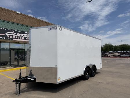 New #056077 2026 FOREST RIVER TA3 8.5 X 16 TANDEM AXLE 10K ENCLOSED W/ REAR RAMP DOOR