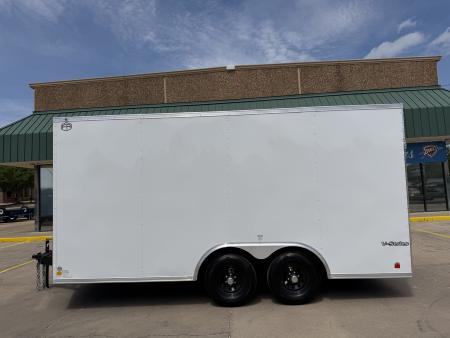 New #056077 2026 FOREST RIVER TA3 8.5 X 16 TANDEM AXLE 10K ENCLOSED W/ REAR RAMP DOOR