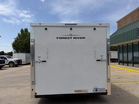 New #056077 2026 FOREST RIVER TA3 8.5 X 16 TANDEM AXLE 10K ENCLOSED W/ REAR RAMP DOOR