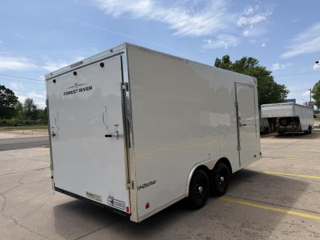New #056077 2026 FOREST RIVER TA3 8.5 X 16 TANDEM AXLE 10K ENCLOSED W/ REAR RAMP DOOR