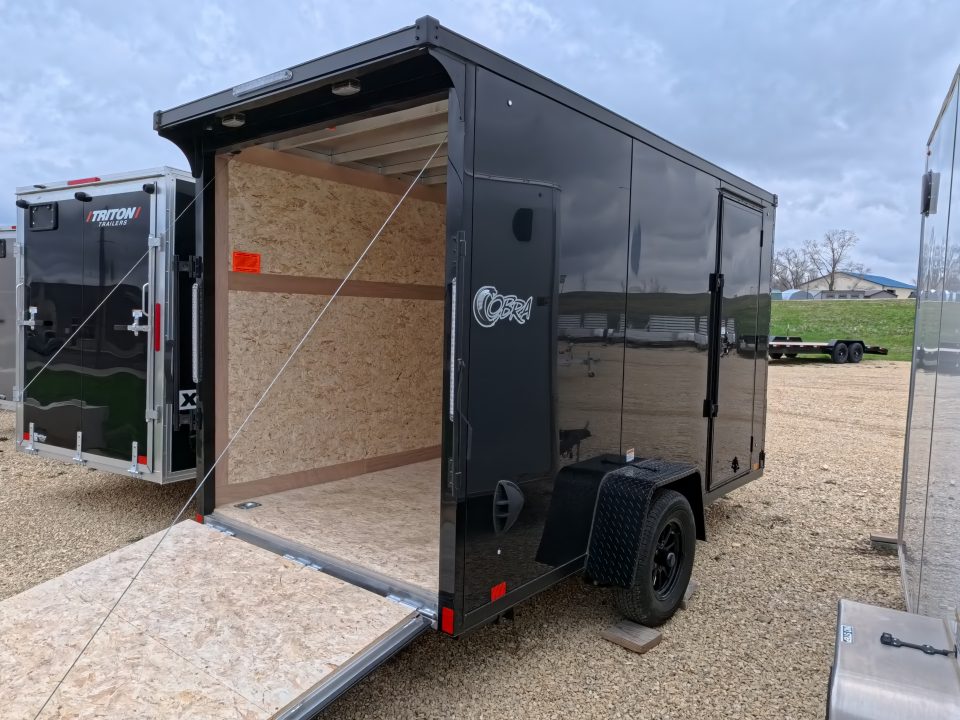 New 2026 Stealth Trailers 6 x 12 x 6.6 Cobra Flat Top V-Nose, Single Axle with 3,500 lb. Spring Axle