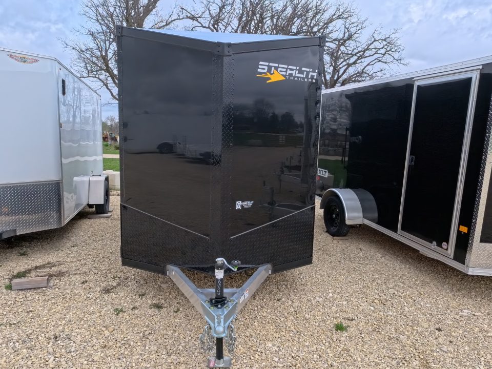 New 2026 Stealth Trailers 6 x 12 x 6.6 Cobra Flat Top V-Nose, Single Axle with 3,500 lb. Spring Axle