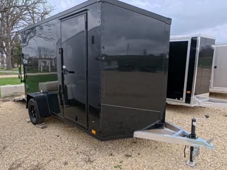 New 2026 Stealth Trailers 6 x 12 x 6.6 Cobra Flat Top V-Nose, Single Axle with 3,500 lb. Spring Axle
