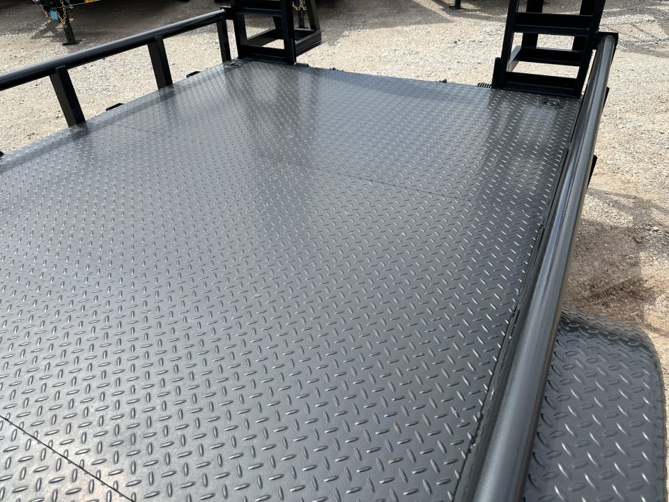 New 2026 Road Boss 83" x 20' Heavy Duty, Pipe Top, Stand Up Ramp Steel Floor Equipment Trailer