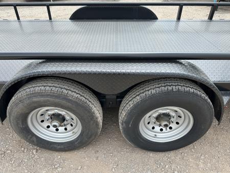 New 2026 Road Boss 83" x 20' Heavy Duty, Pipe Top, Stand Up Ramp Steel Floor Equipment Trailer