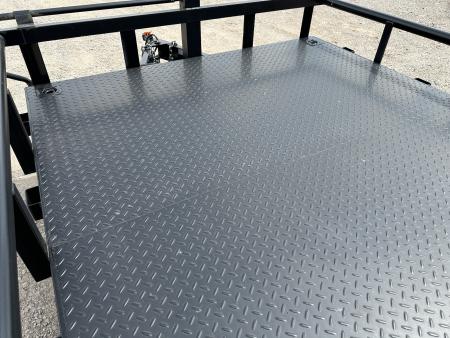 New 2026 Road Boss 83" x 20' Heavy Duty, Pipe Top, Stand Up Ramp Steel Floor Equipment Trailer