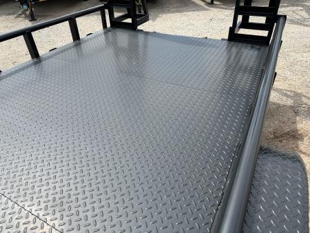 New 2026 Road Boss 83" x 20' Heavy Duty, Pipe Top, Stand Up Ramp Steel Floor Equipment Trailer