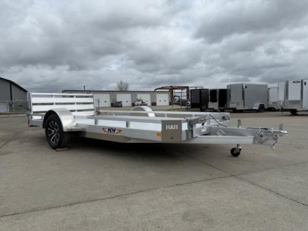 New 2026 H&H Aluminum 78 x14' 3k Low Side Utility Trailer