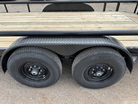New 2025 Road Boss 83" x 18' Heavy Duty, Pipe Top & Stand Up Ramp Equipment Trailer