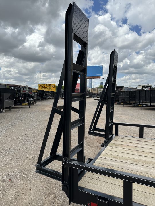 New 2025 Road Boss 83" x 20' Heavy Duty, Square Tube Top & Stand Up Ramp Equipment Trailer