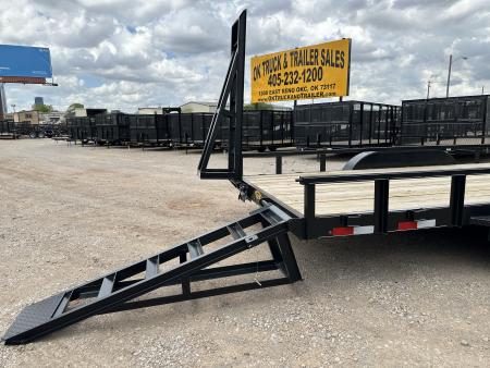New 2025 Road Boss 83" x 20' Heavy Duty, Square Tube Top & Stand Up Ramp Equipment Trailer