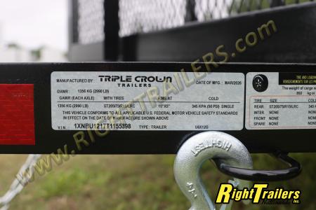 New 2026 6X12 Triple Crown Utility Trailer