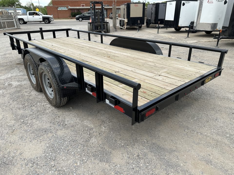 New 2026 Road Boss 83" x 18' Medium Duty, Pipe Top & Slide in Ramp Equipment Trailer