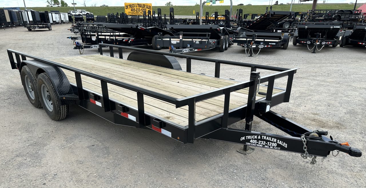 New 2026 Road Boss 83" x 18' Medium Duty, Pipe Top & Slide in Ramp Equipment Trailer