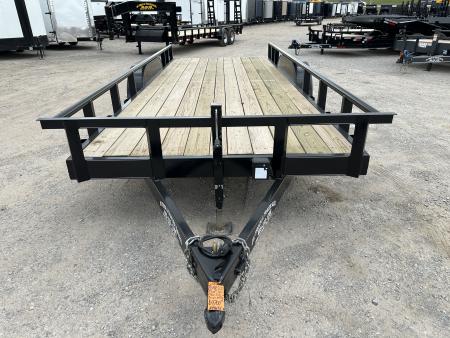 New 2026 Road Boss 83" x 18' Medium Duty, Pipe Top & Slide in Ramp Equipment Trailer