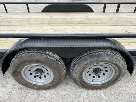 New 2026 Road Boss 83" x 18' Medium Duty, Pipe Top & Slide in Ramp Equipment Trailer