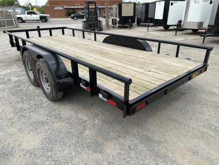 New 2026 Road Boss 83" x 18' Medium Duty, Pipe Top & Slide in Ramp Equipment Trailer