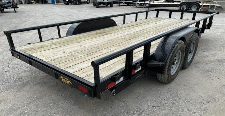 New 2026 Road Boss 83" x 18' Medium Duty, Pipe Top & Slide in Ramp Equipment Trailer