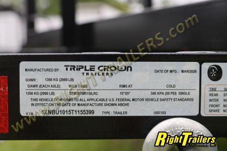 New 2026 6X10 Triple Crown Utility Trailer