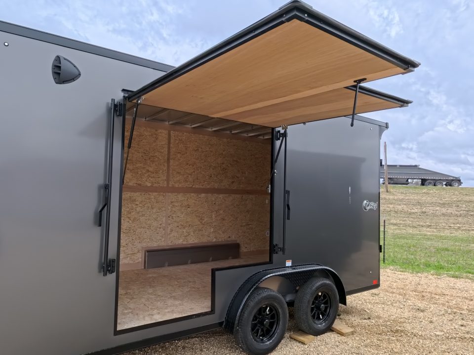New 2026 Stealth Trailers 7.5 x 16 x 7.6 Cobra Flat Top V-Nose with Sidewinder Escape Door - 7K GVWR Enclosed Trailer
