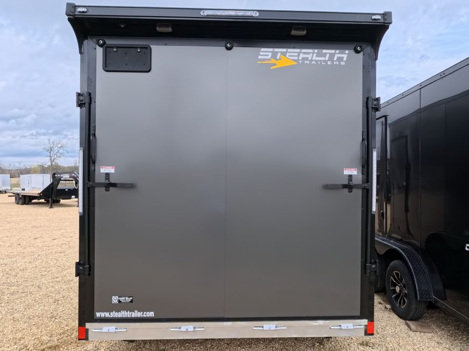 New 2026 Stealth Trailers 7.5 x 16 x 7.6 Cobra Flat Top V-Nose with Sidewinder Escape Door - 7K GVWR Enclosed Trailer