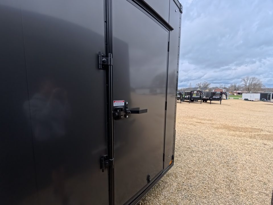 New 2026 Stealth Trailers 7.5 x 16 x 7.6 Cobra Flat Top V-Nose with Sidewinder Escape Door - 7K GVWR Enclosed Trailer