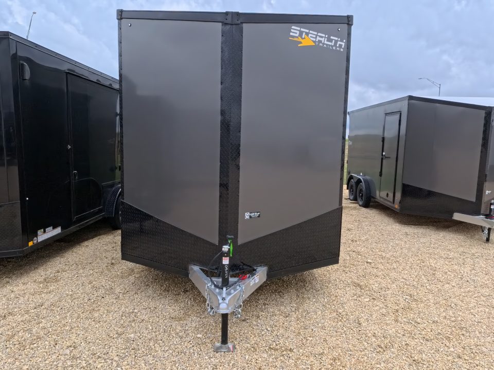 New 2026 Stealth Trailers 7.5 x 16 x 7.6 Cobra Flat Top V-Nose with Sidewinder Escape Door - 7K GVWR Enclosed Trailer