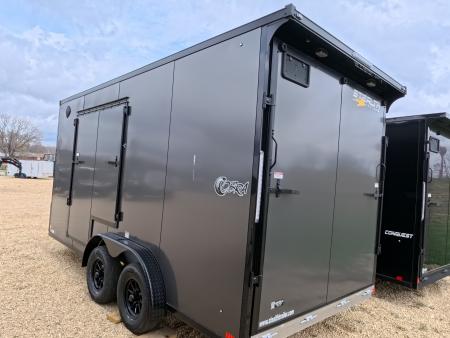 New 2026 Stealth Trailers 7.5 x 16 x 7.6 Cobra Flat Top V-Nose with Sidewinder Escape Door - 7K GVWR Enclosed Trailer
