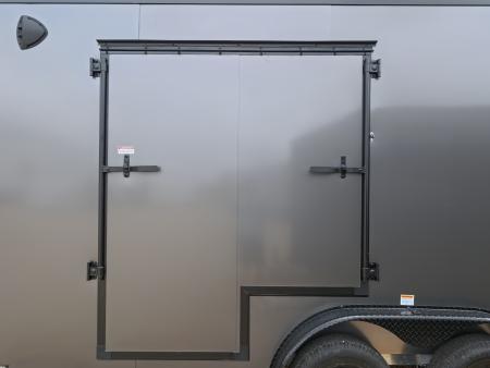 New 2026 Stealth Trailers 7.5 x 16 x 7.6 Cobra Flat Top V-Nose with Sidewinder Escape Door - 7K GVWR Enclosed Trailer
