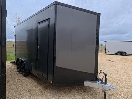 New 2026 Stealth Trailers 7.5 x 16 x 7.6 Cobra Flat Top V-Nose with Sidewinder Escape Door - 7K GVWR Enclosed Trailer