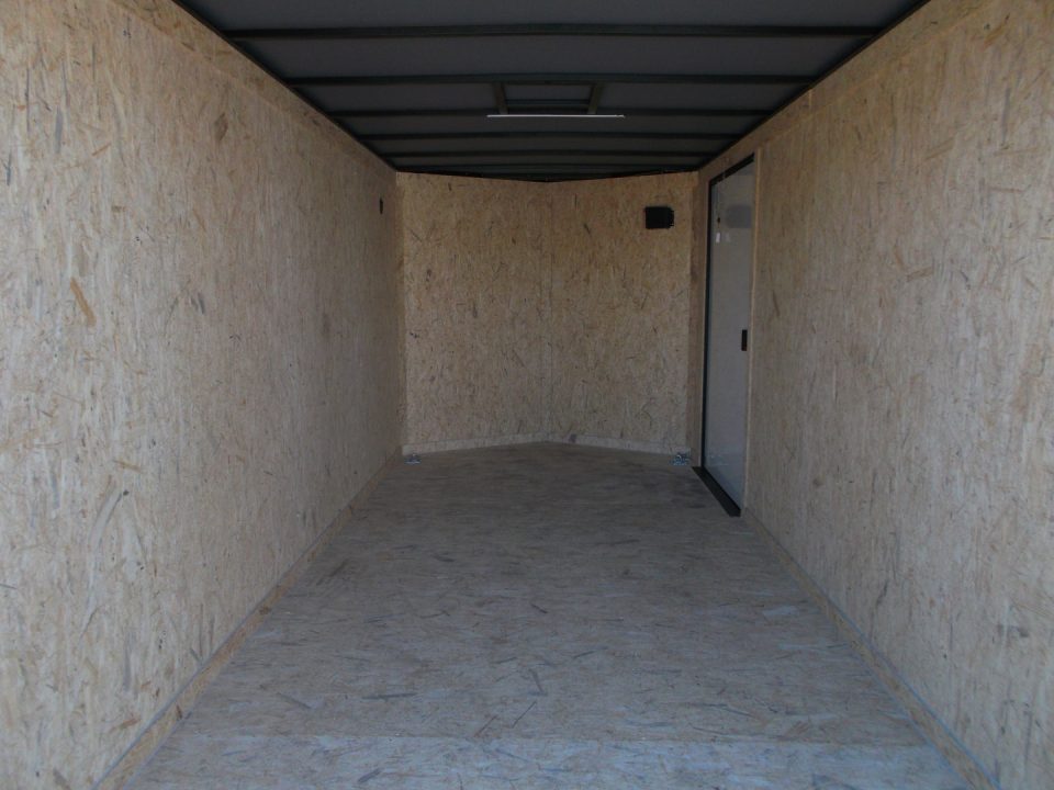 New 2026 Covered Wagon Trailers 7x16 Cargo Trailer / Enclosed Trailer / 6'6" Interior / Extra Wide Ramp / 48" RV Door / Black & Silver Slant Package / Black Out Package