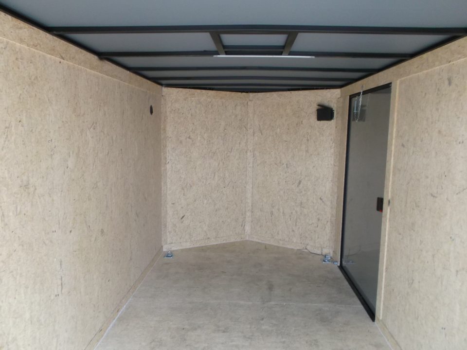 New 2026 Covered Wagon Trailers 7x16 Cargo Trailer / Enclosed Trailer / 6'6" Interior / Extra Wide Ramp / 48" RV Door / Black & Silver Slant Package / Black Out Package