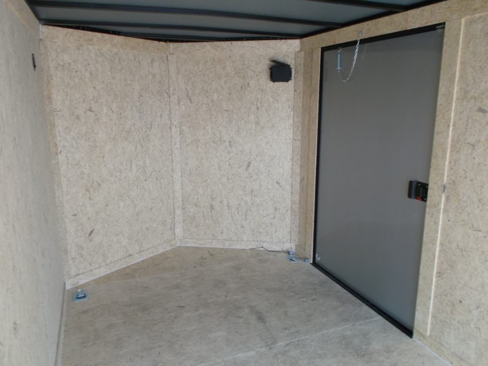 New 2026 Covered Wagon Trailers 7x16 Cargo Trailer / Enclosed Trailer / 6'6" Interior / Extra Wide Ramp / 48" RV Door / Black & Silver Slant Package / Black Out Package