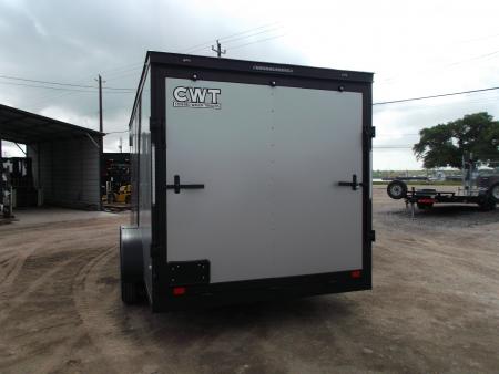 New 2026 Covered Wagon Trailers 7x16 Cargo Trailer / Enclosed Trailer / 6'6" Interior / Extra Wide Ramp / 48" RV Door / Black & Silver Slant Package / Black Out Package