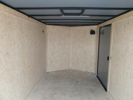 New 2026 Covered Wagon Trailers 7x16 Cargo Trailer / Enclosed Trailer / 6'6" Interior / Extra Wide Ramp / 48" RV Door / Black & Silver Slant Package / Black Out Package