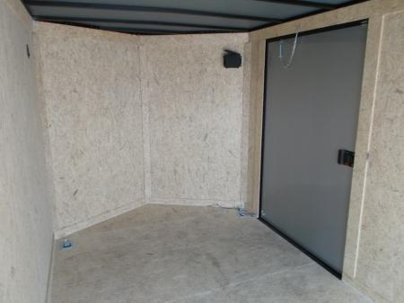 New 2026 Covered Wagon Trailers 7x16 Cargo Trailer / Enclosed Trailer / 6'6" Interior / Extra Wide Ramp / 48" RV Door / Black & Silver Slant Package / Black Out Package