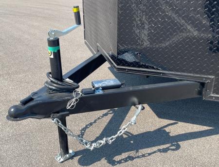 New 7'x14' Tandem Axle Cargo Trailer: Silver w/ Black Trim, 7, 000 GVWR, Ramp Door