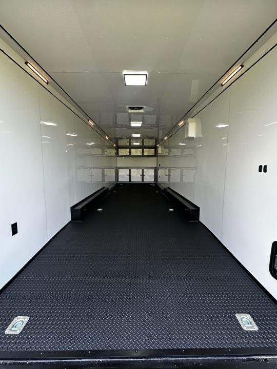 New 2026 Rock Solid Cargo 8.5x32 Race Trailer-7'6" Interior-Finished Interior-7000lbs Triple Torsions-24ft Awning- HD Ramp