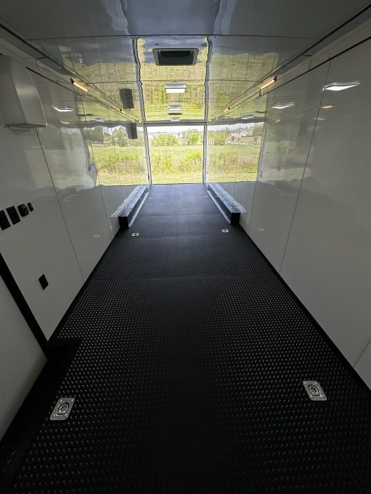 New 2026 Rock Solid Cargo 8.5x32 Race Trailer-7'6" Interior-Finished Interior-7000lbs Triple Torsions-24ft Awning- HD Ramp